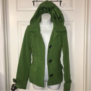 PacSun Olive Green Hooded Pea Coat